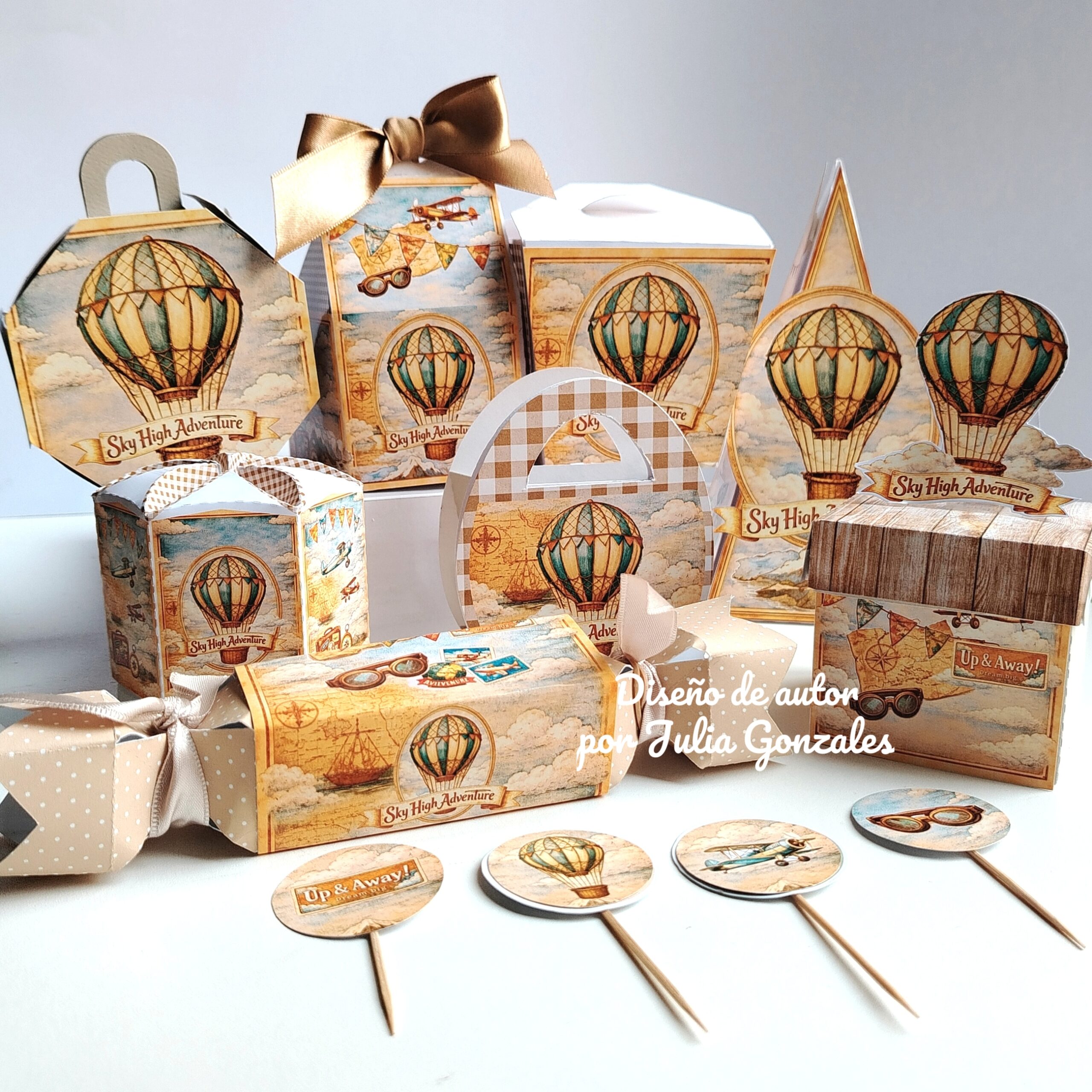 Caja decorativa modelo "Aventura en el cielo"