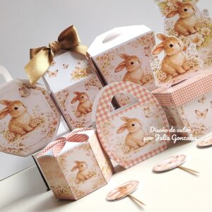 Caja decorativa modelo "Conejito de la pradera"
