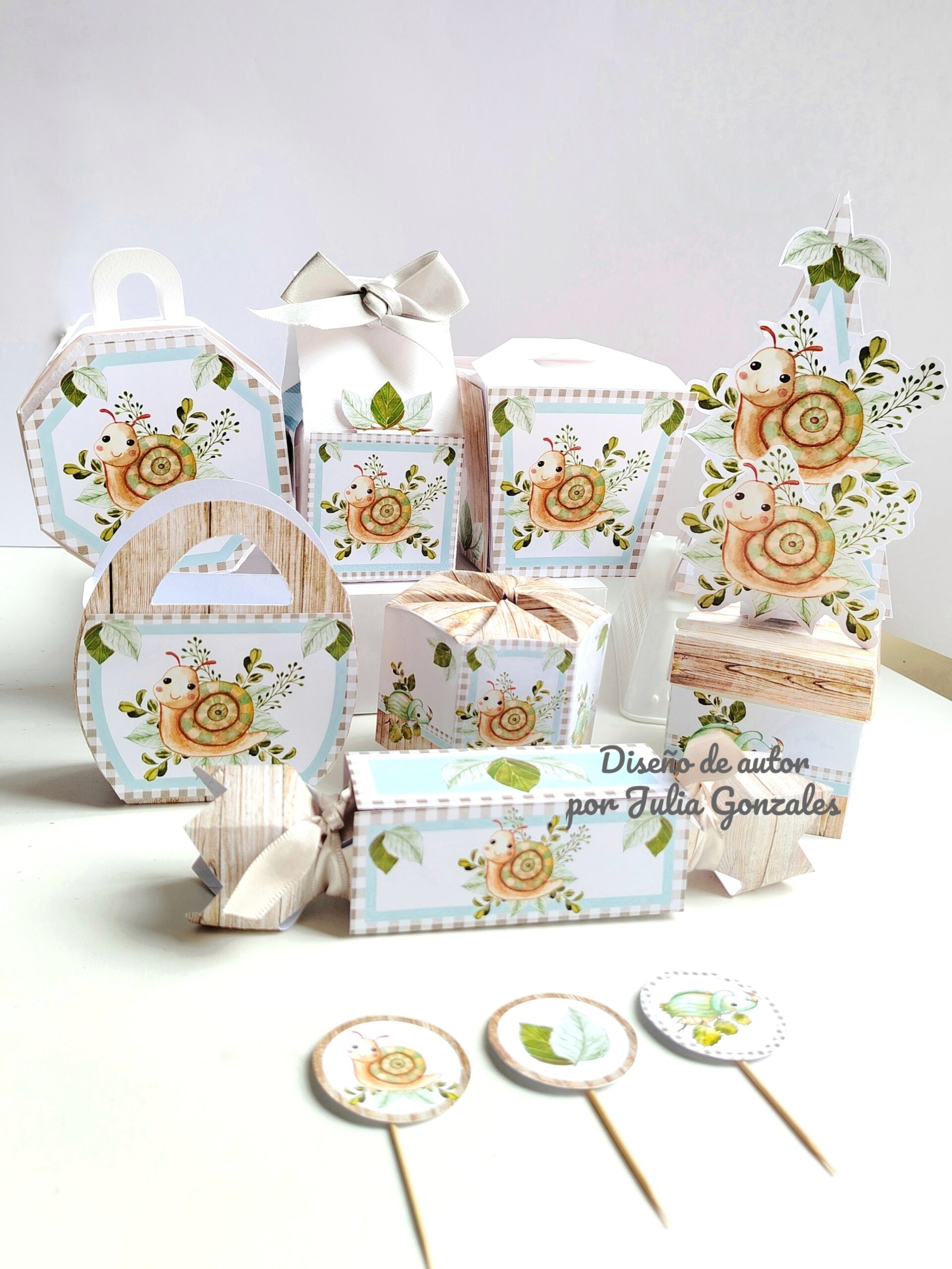 Caja decorativa modelo "Dulce caracolito"