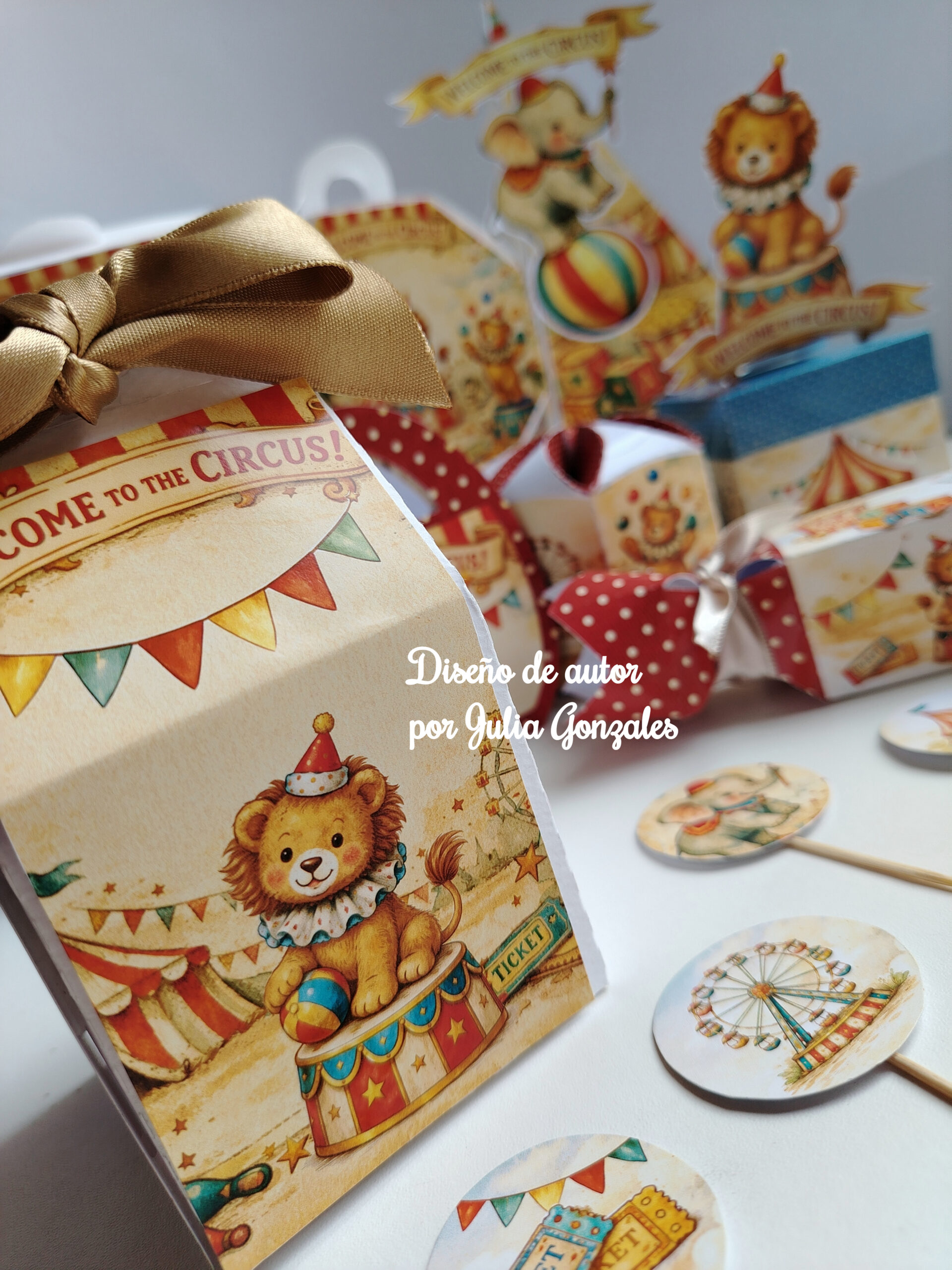 Caja decorativa modelo "Vintage circus" - Imagen 3